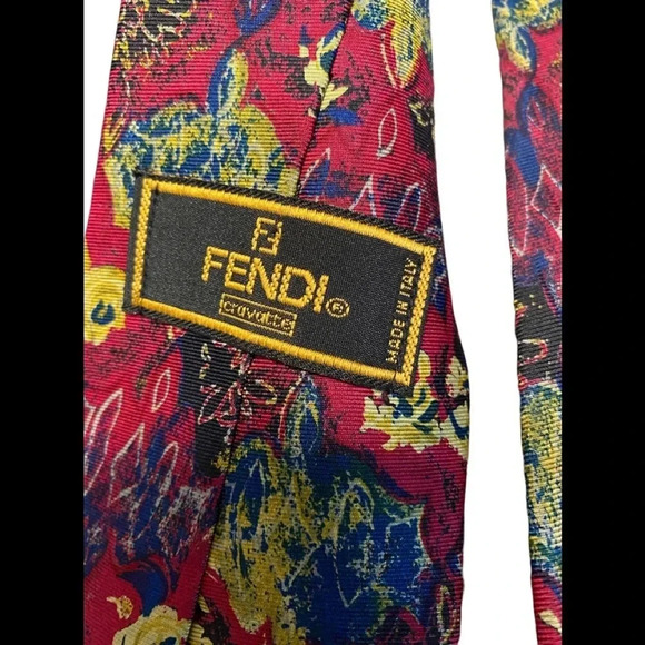 Fendi Cravatte Made in Italy Silk Tie - Picture 3 of 5